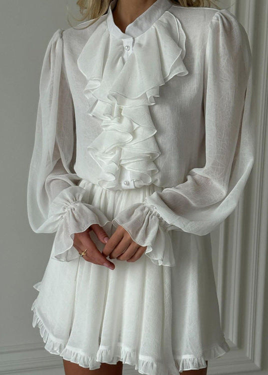 Parisian Charm - Ruffled Mini Dress