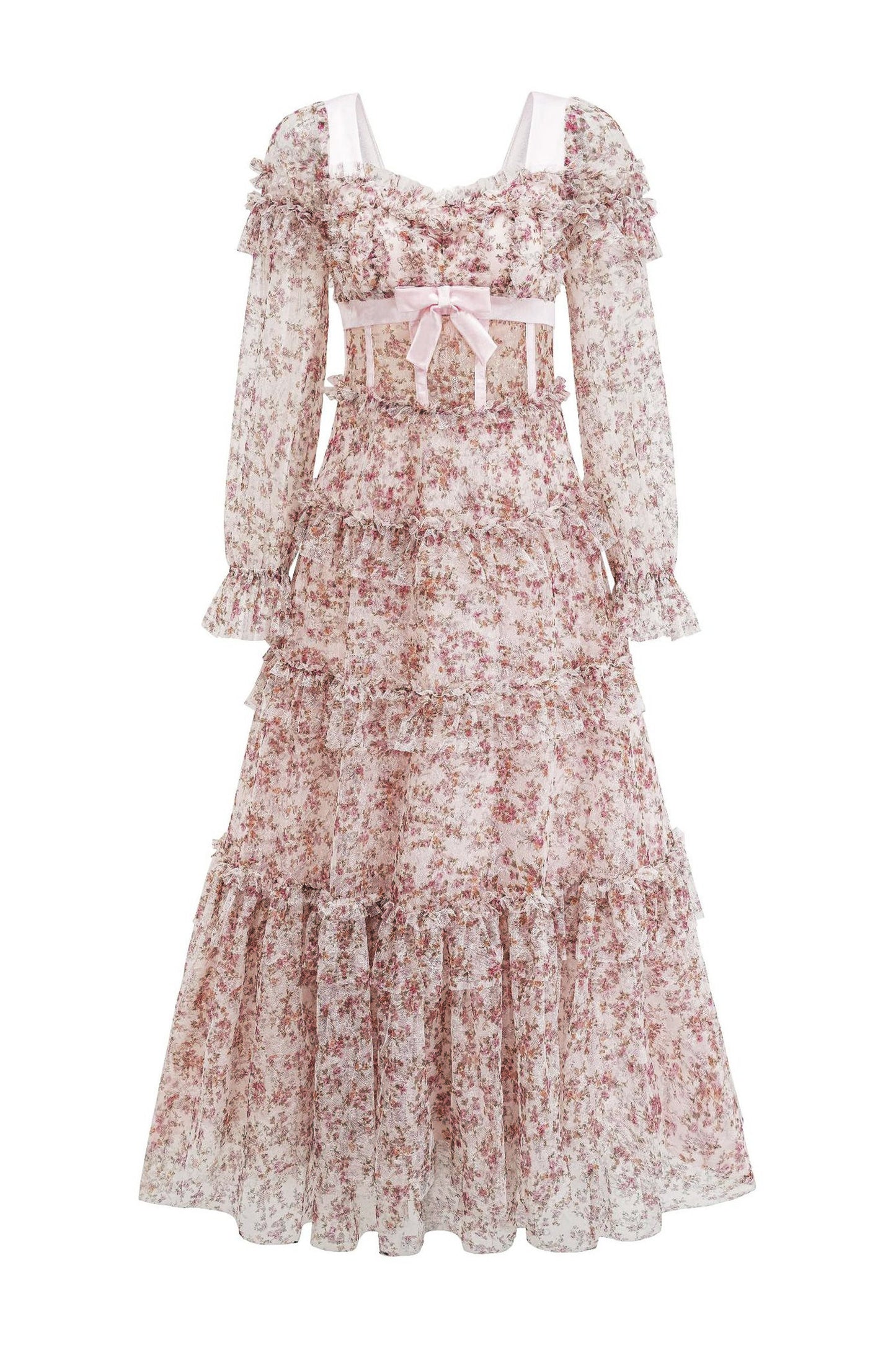 Wilde Pink Floral Long Sleeve Dress