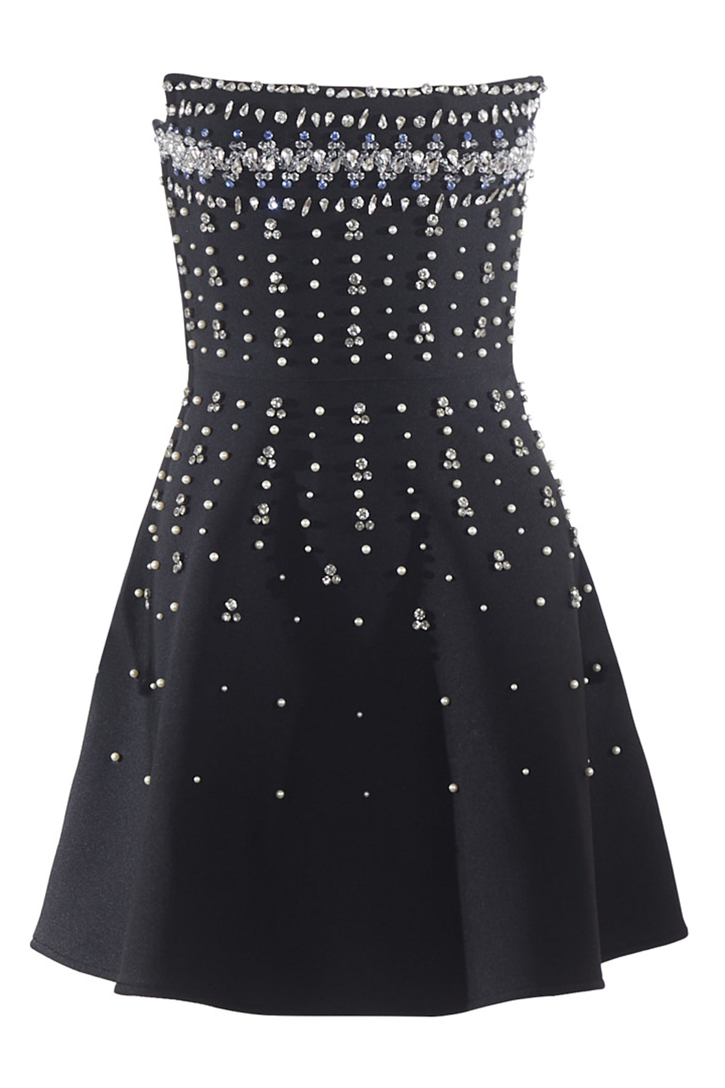 Yehudi Black Diamond Embellished Mini Dress