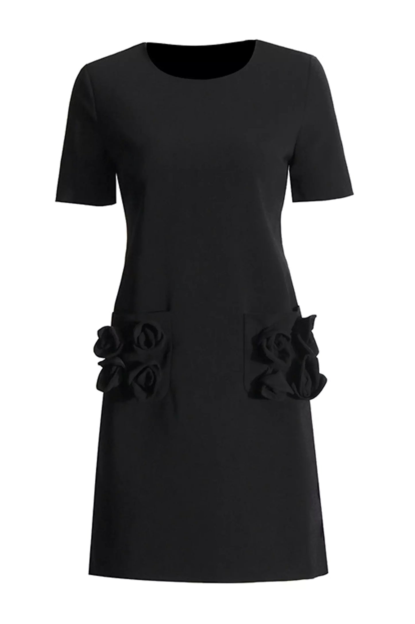 Zendaya Black Rose Mini Dress