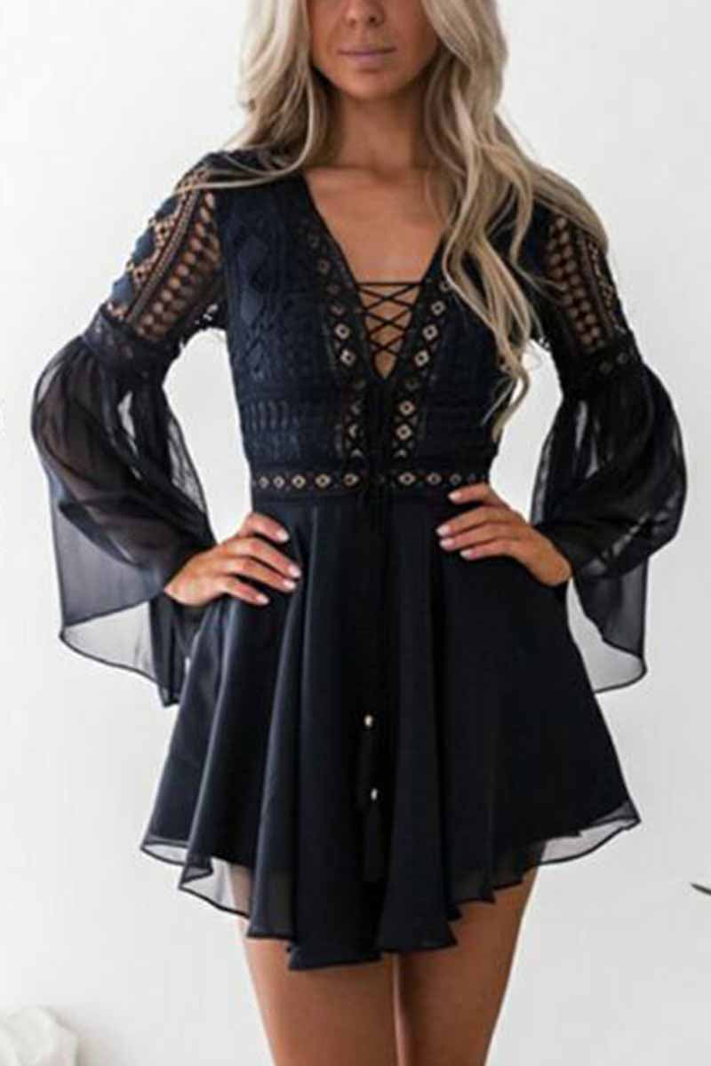 Omyke Lace Mini Dress (2 Colors )