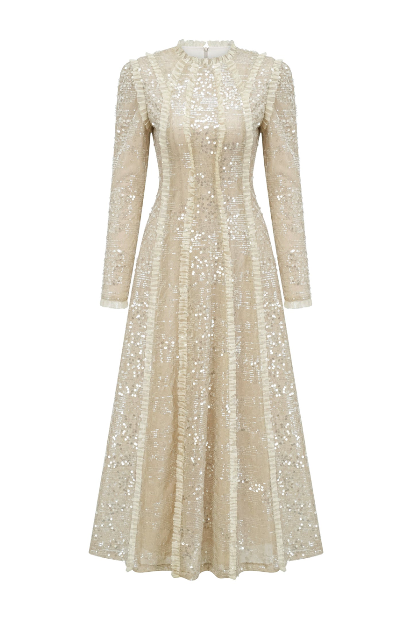 Odelette Apricot Sequin Maxi Dress