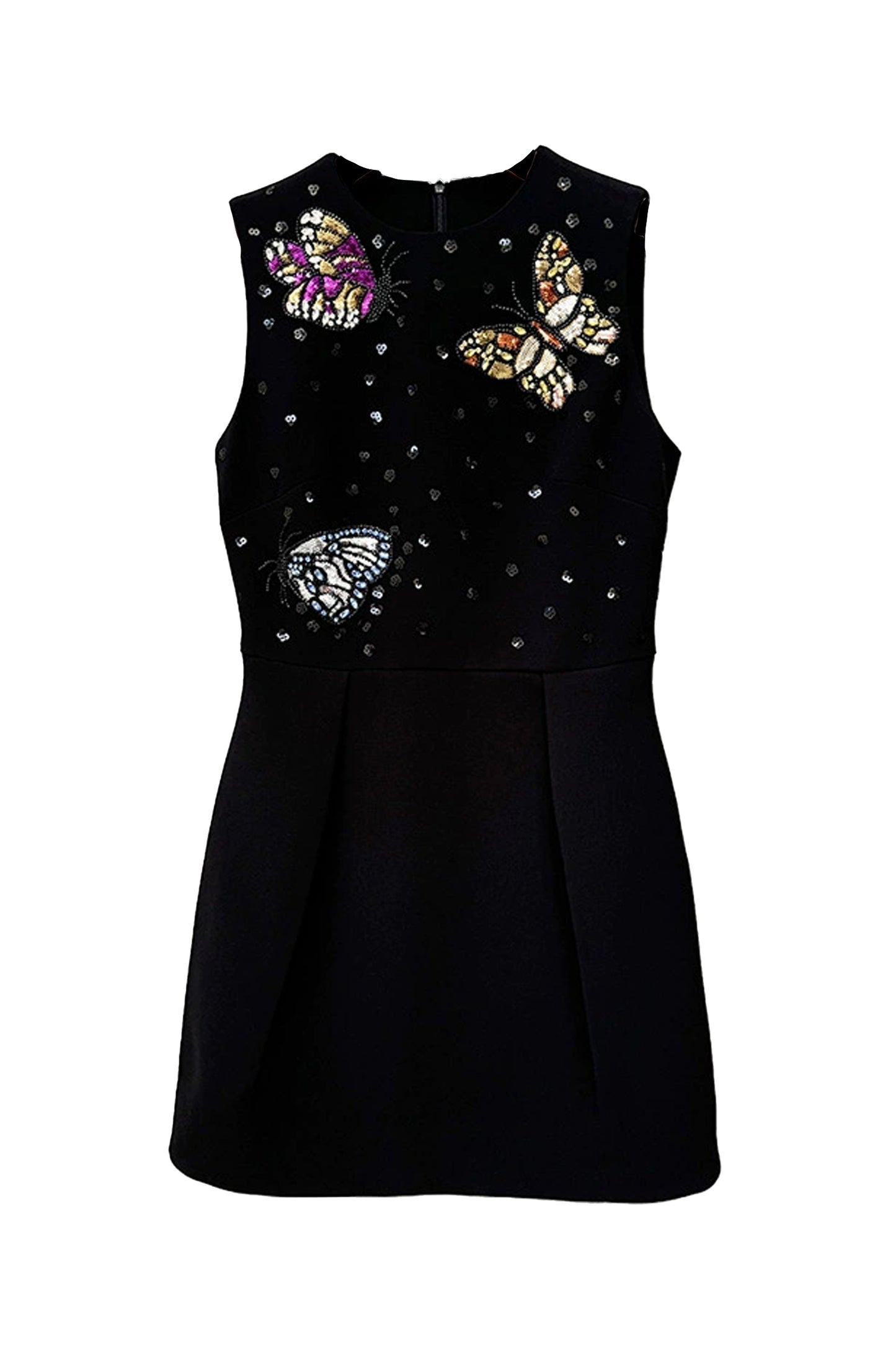 Maxwell Black Butterflies Mini Dress