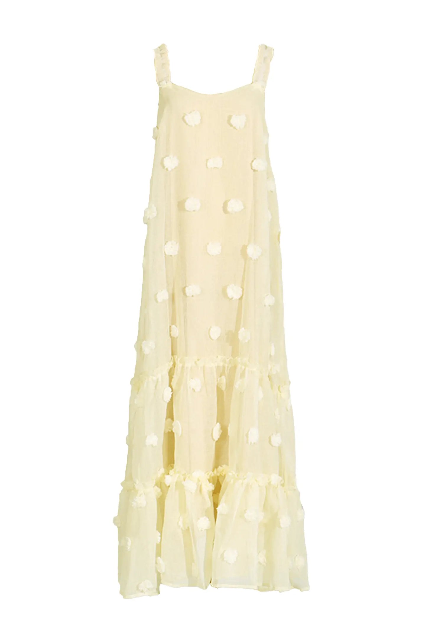 Eartha Apricot Flower Embellished Slip Dress