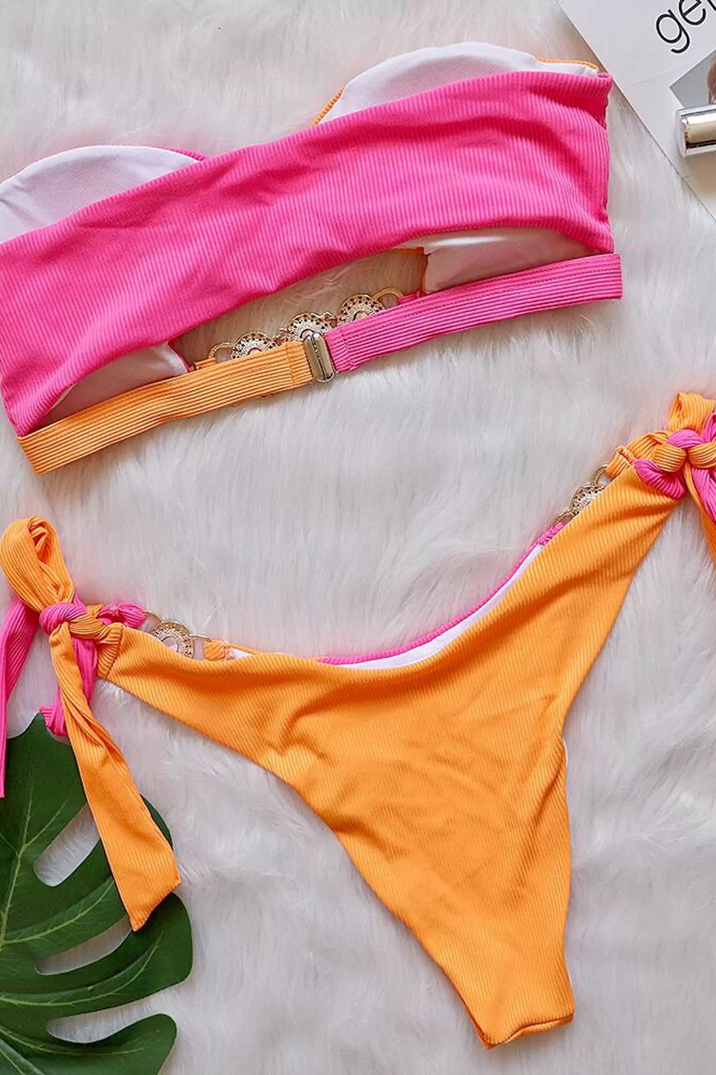 Rita Orange Diamond Bikini