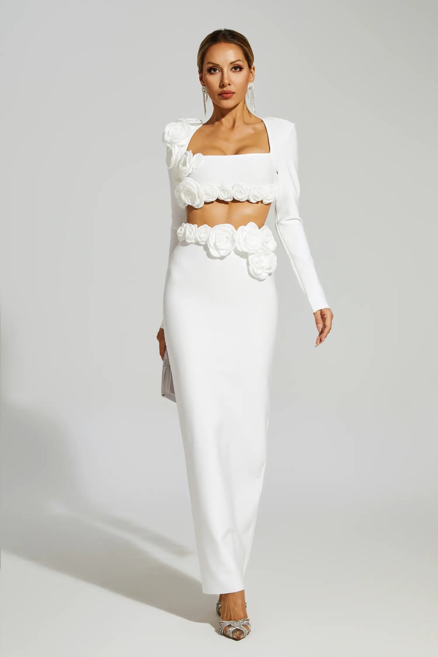Abel White Rose Flower Set