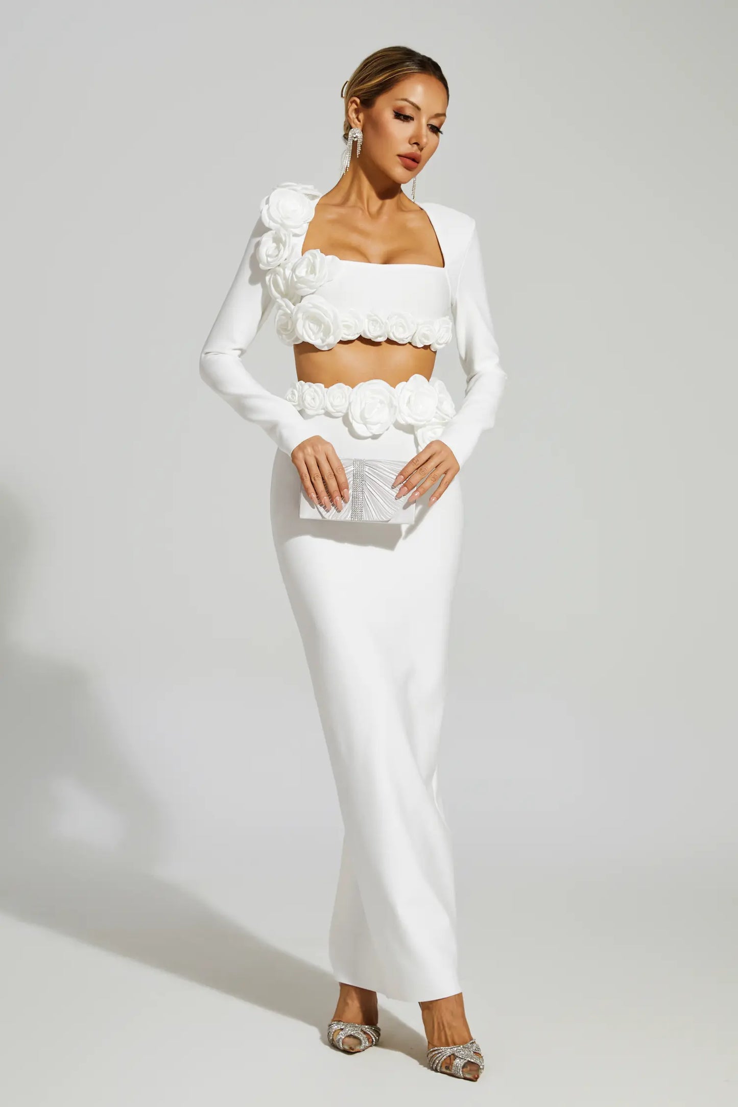 Abel White Rose Flower Set