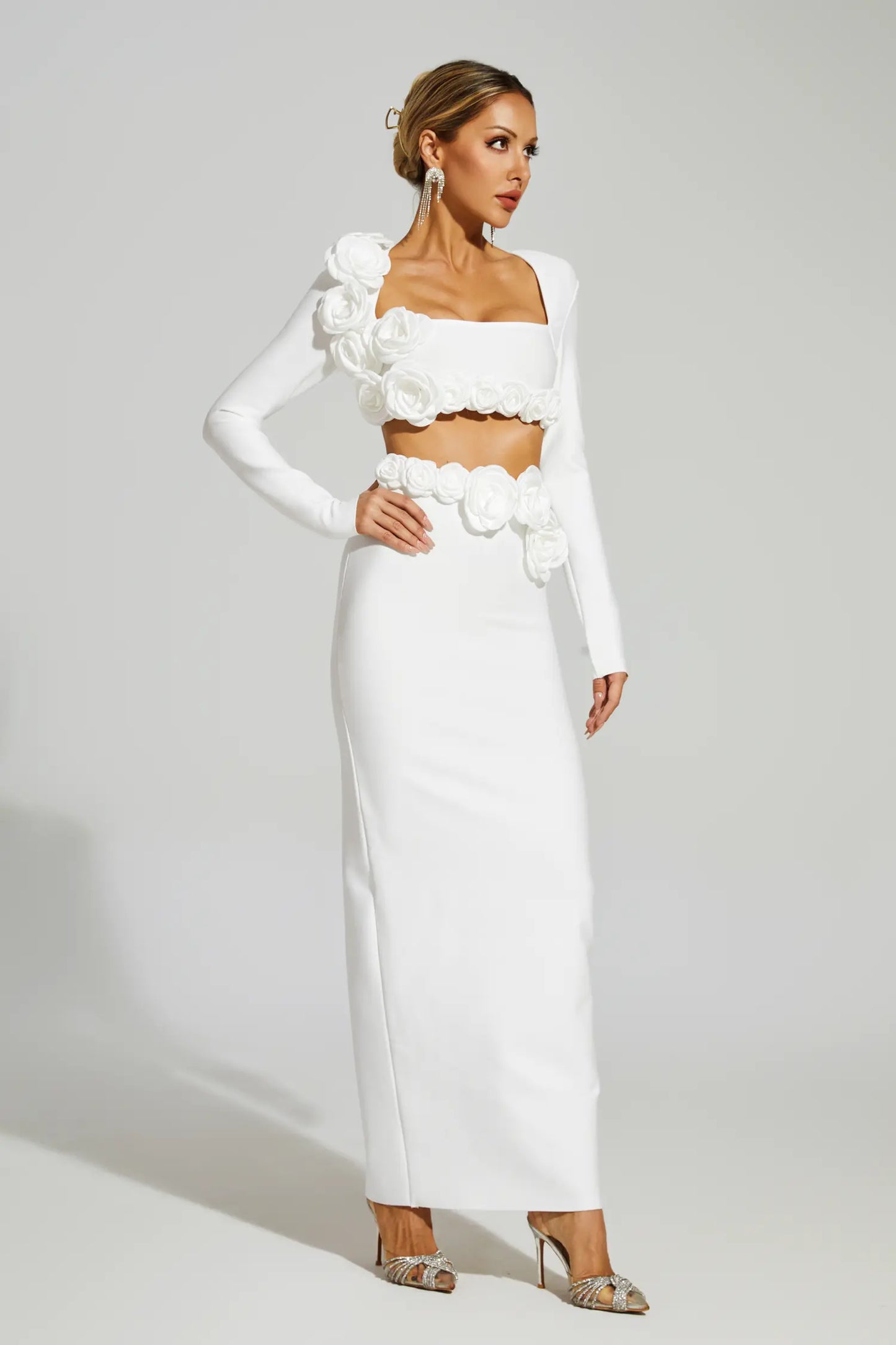 Abel White Rose Flower Set