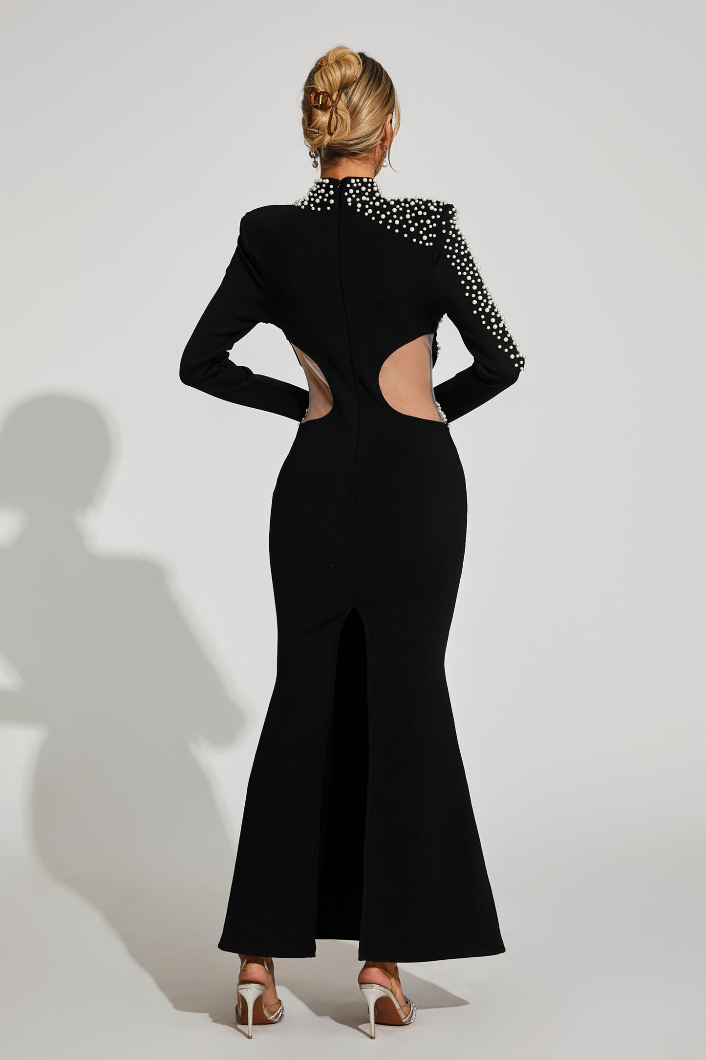 Bunyan Black Cut Out Mesh Bandage Dress