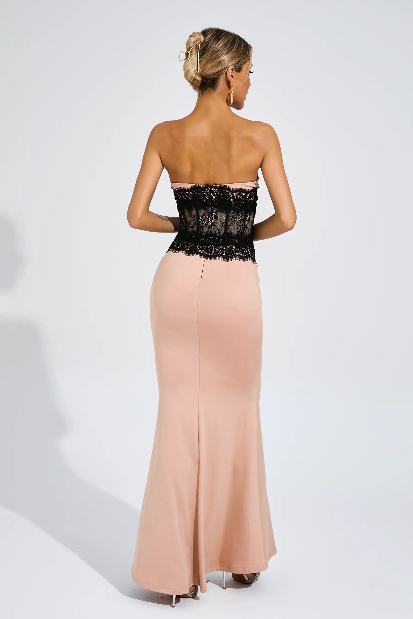 Conrad Apricot Off Shoulder Bandage Dress