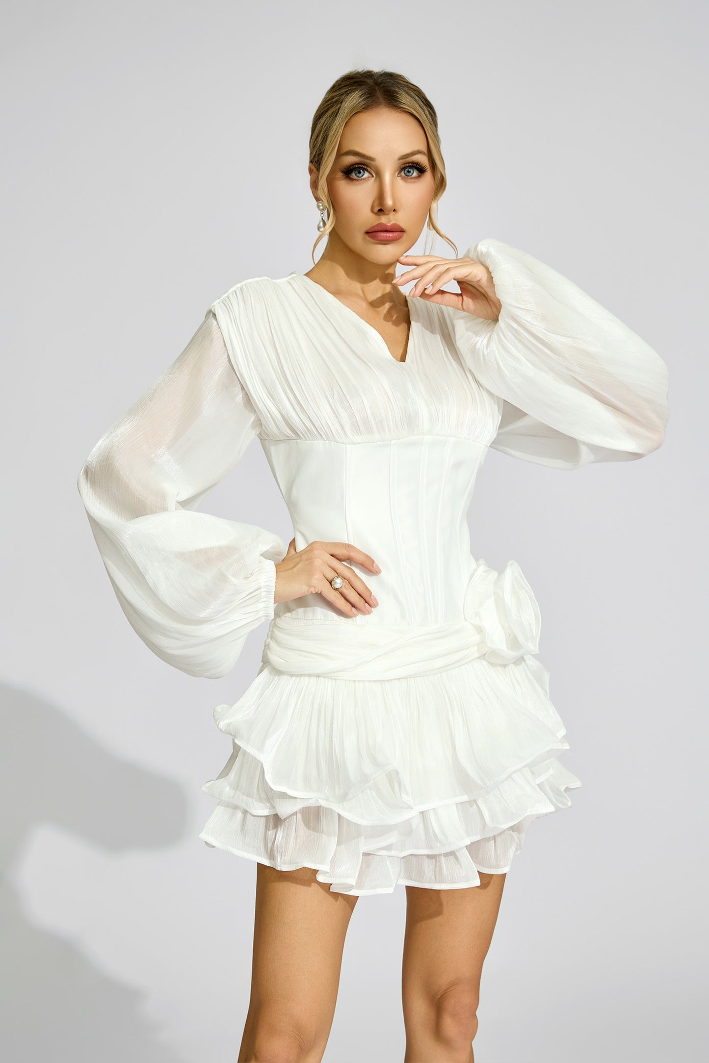 Dickens White Corset Mini Dress