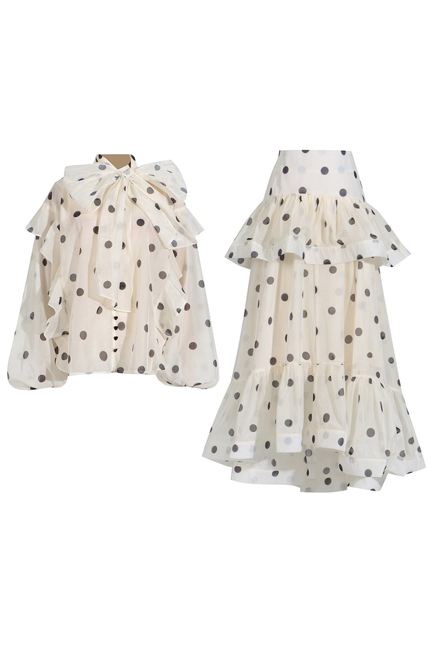 Galsworthy Apricot Polka Dot Set