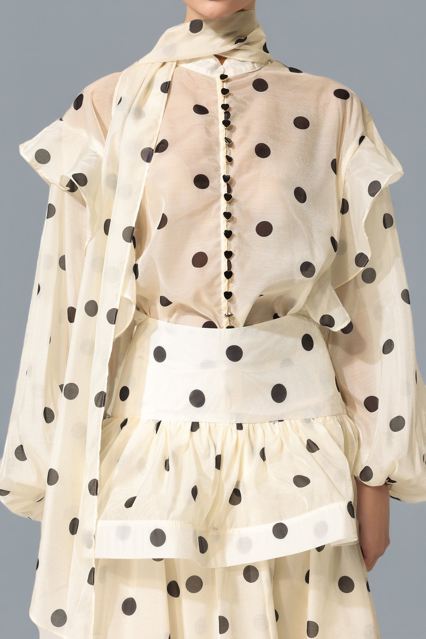 Galsworthy Apricot Polka Dot Set