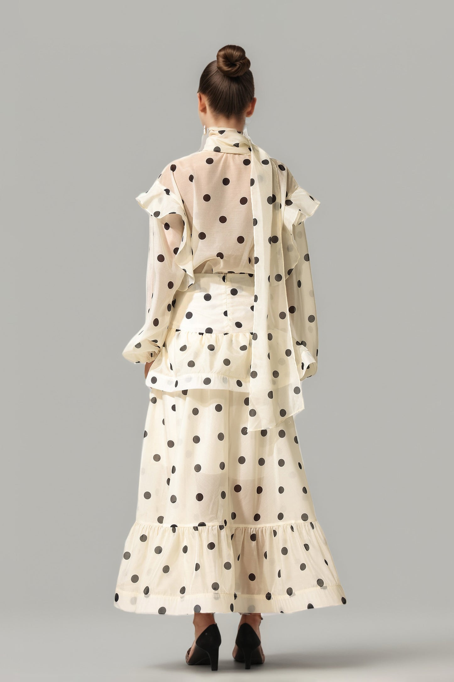 Galsworthy Apricot Polka Dot Set