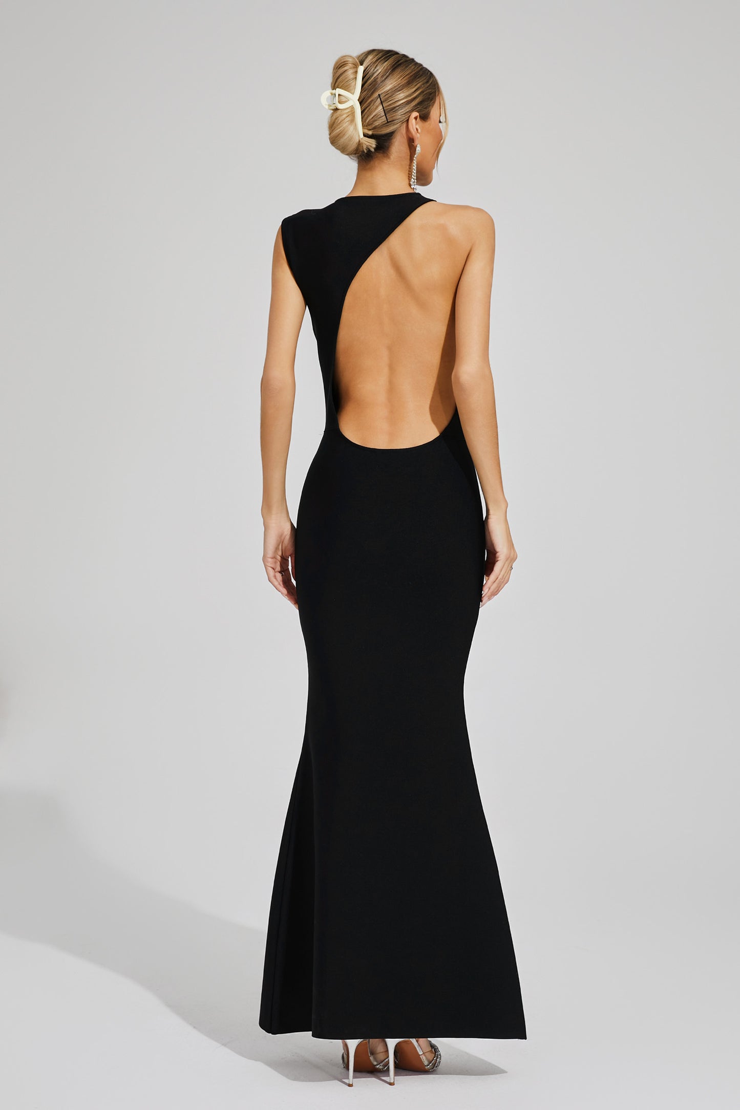 Laurie Black Backless Bandage Dress