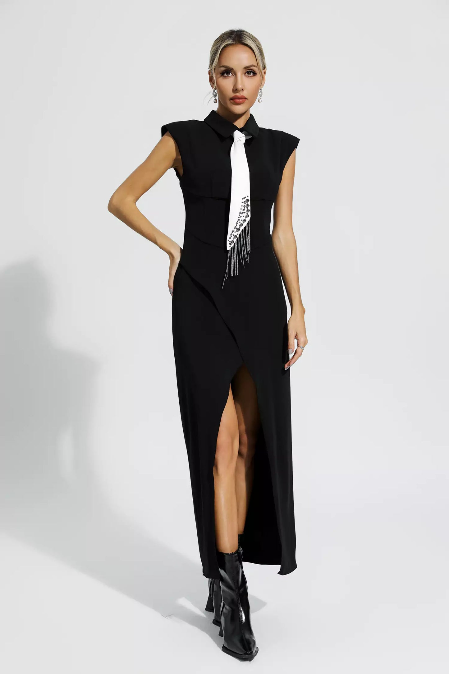 Liberty Black Sleeveless Maxi Dress