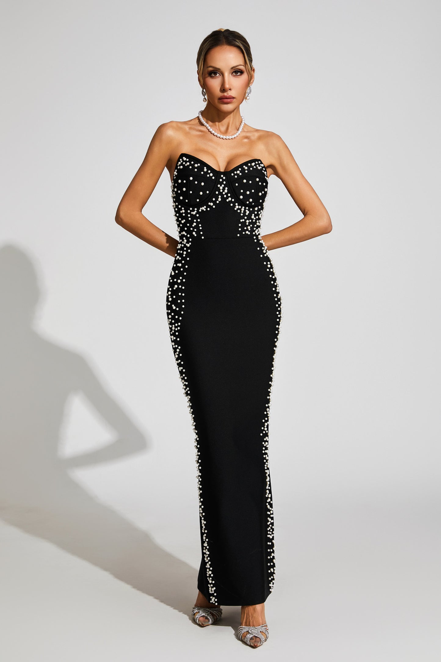 Minnie Black Off Shoulder Bandage Dress