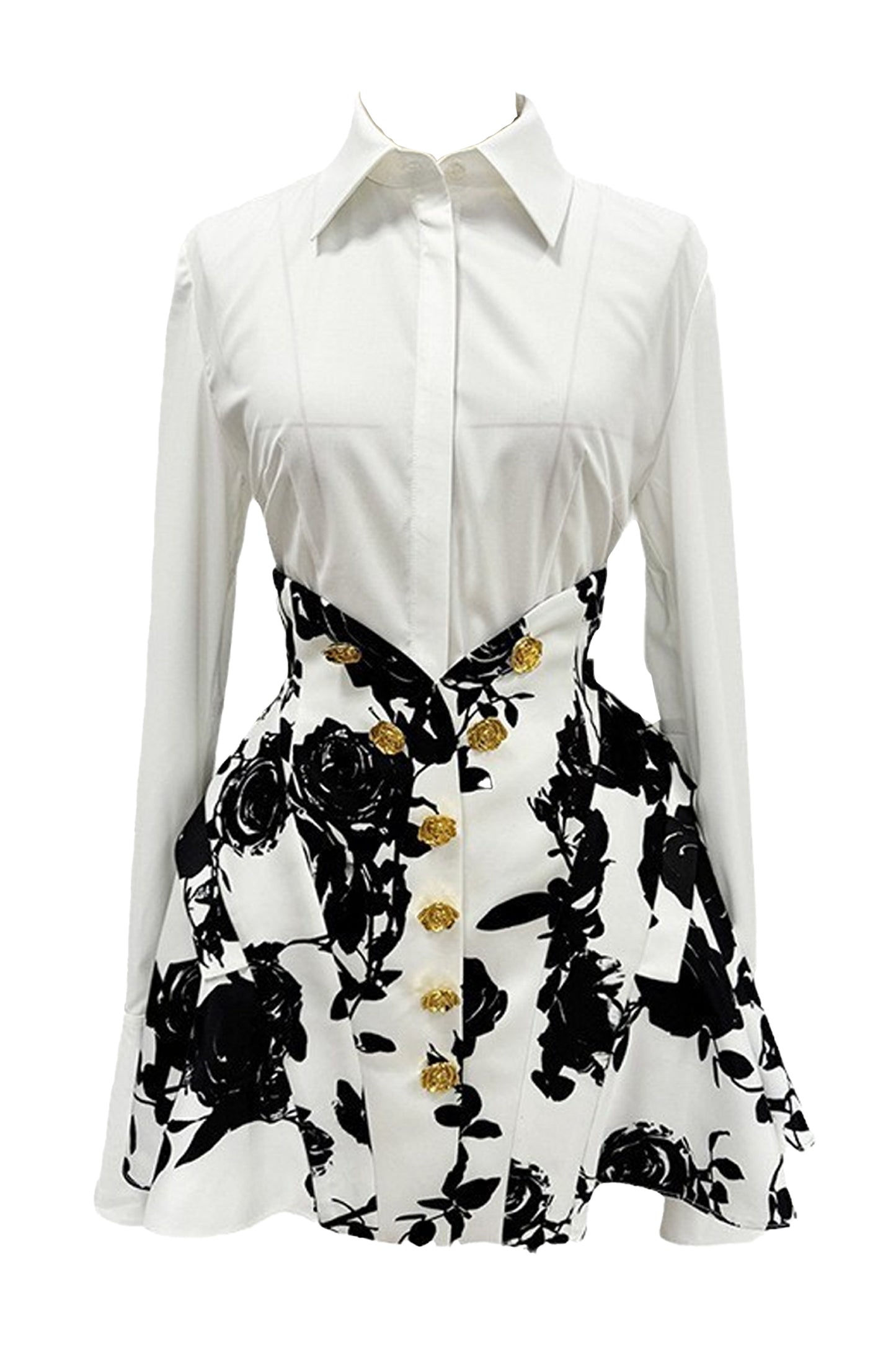 Nathaniei Black Flower Printed Set