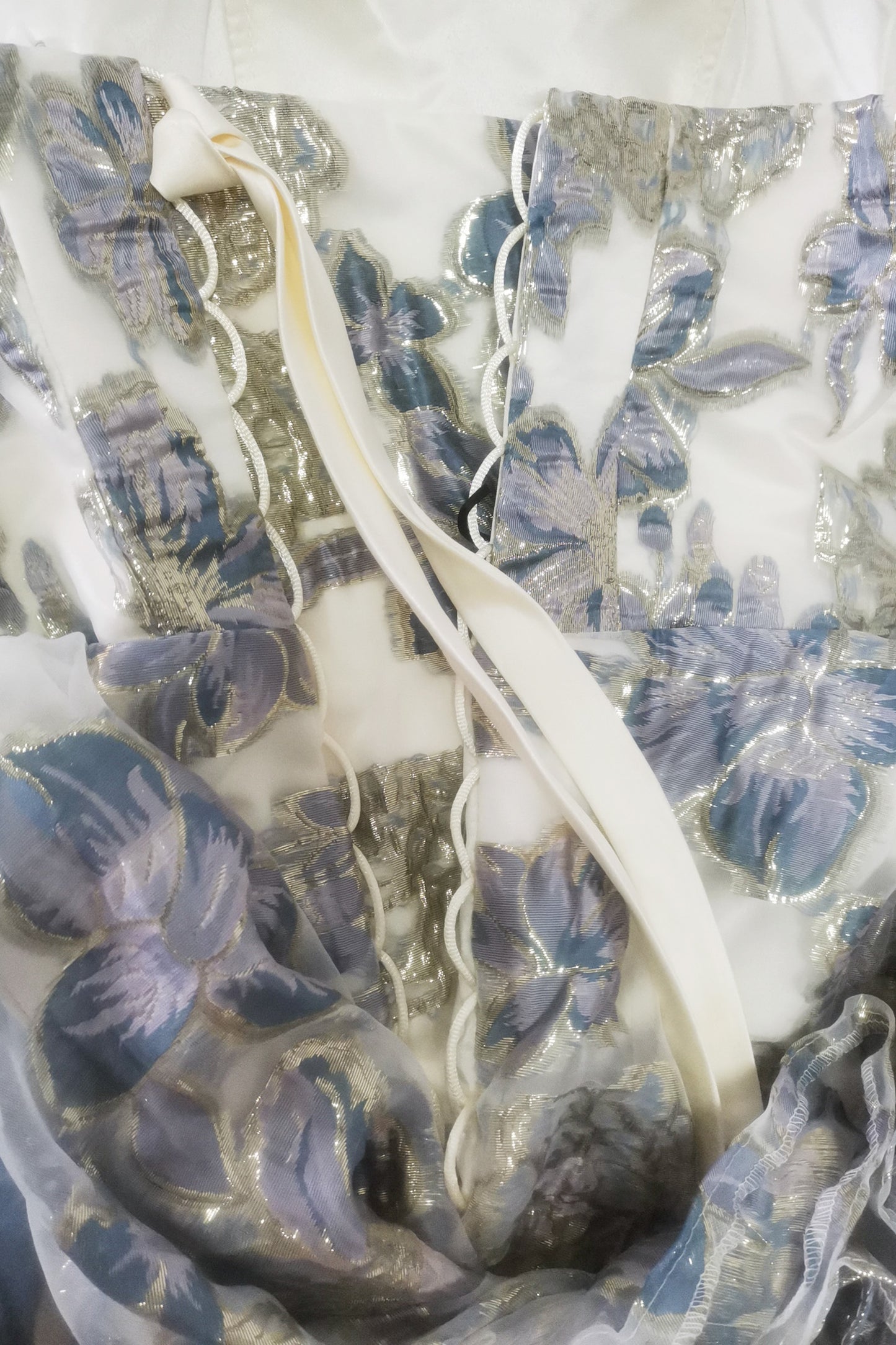 Reem Blue-Purple Flower Off Shoulder Dress