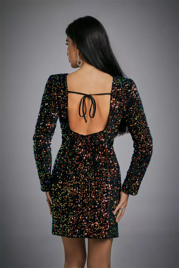 Sydney Multicolored Mini Sequin Dress