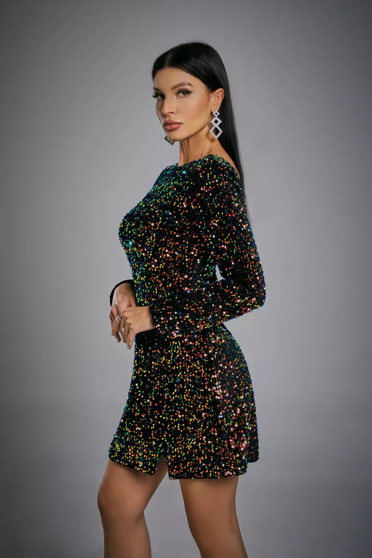 Sydney Multicolored Mini Sequin Dress