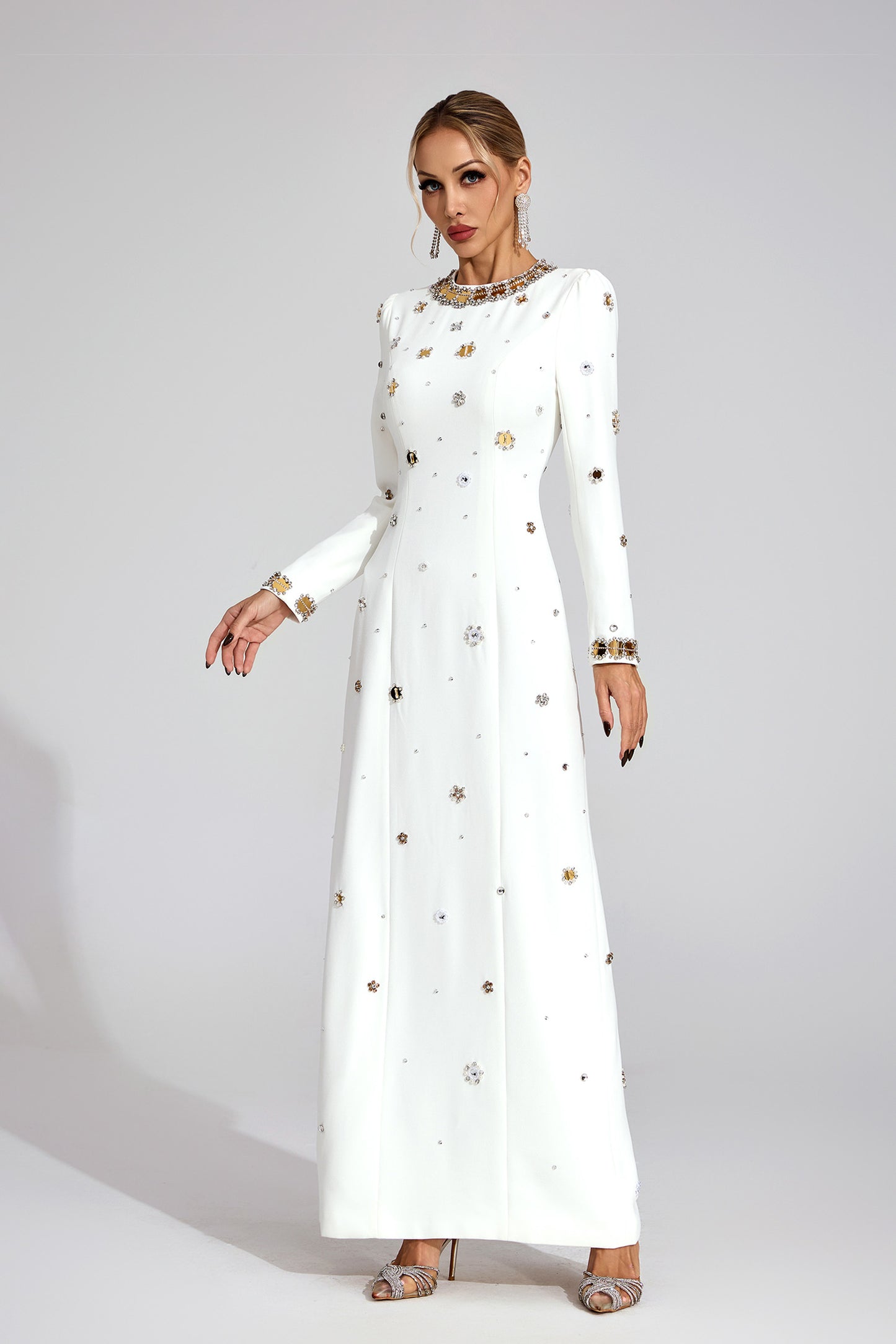 Tallulah White Star Maxi Dress