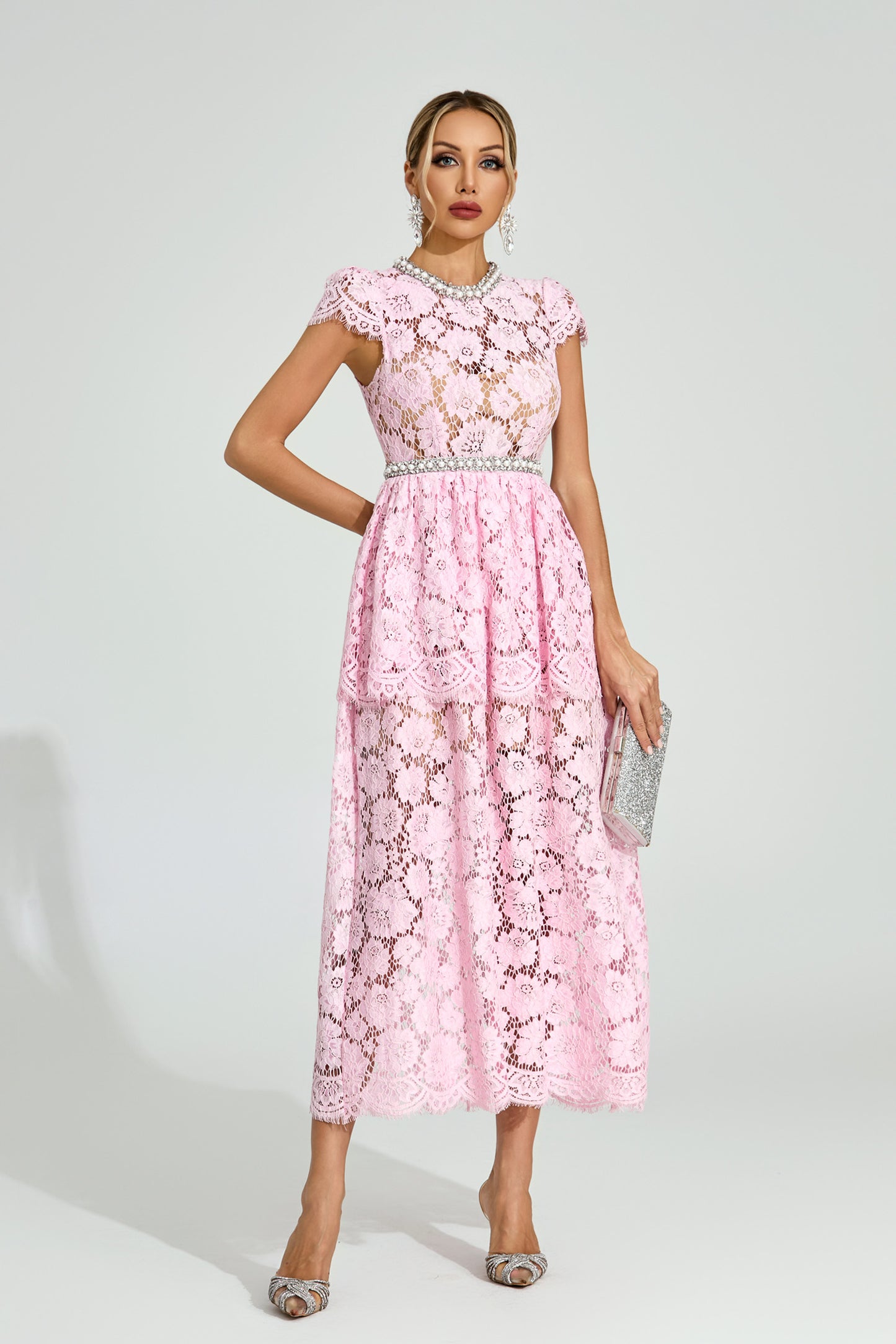 Ternence Pink Lace Madi Dress