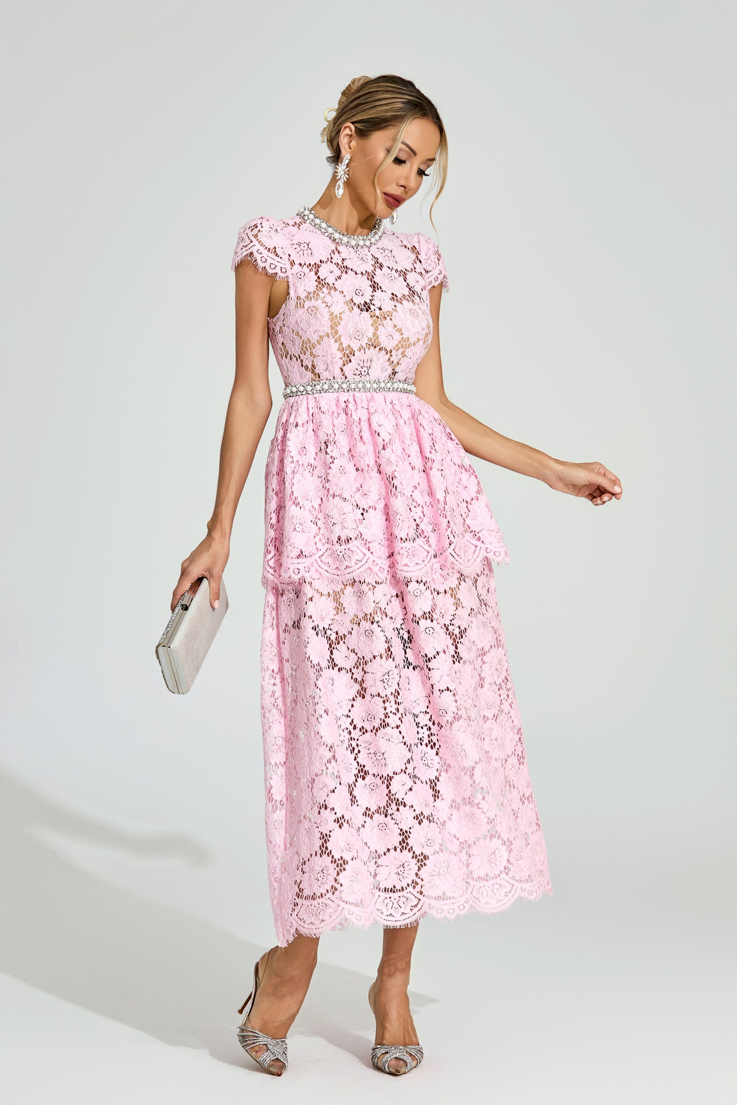 Ternence Pink Lace Madi Dress