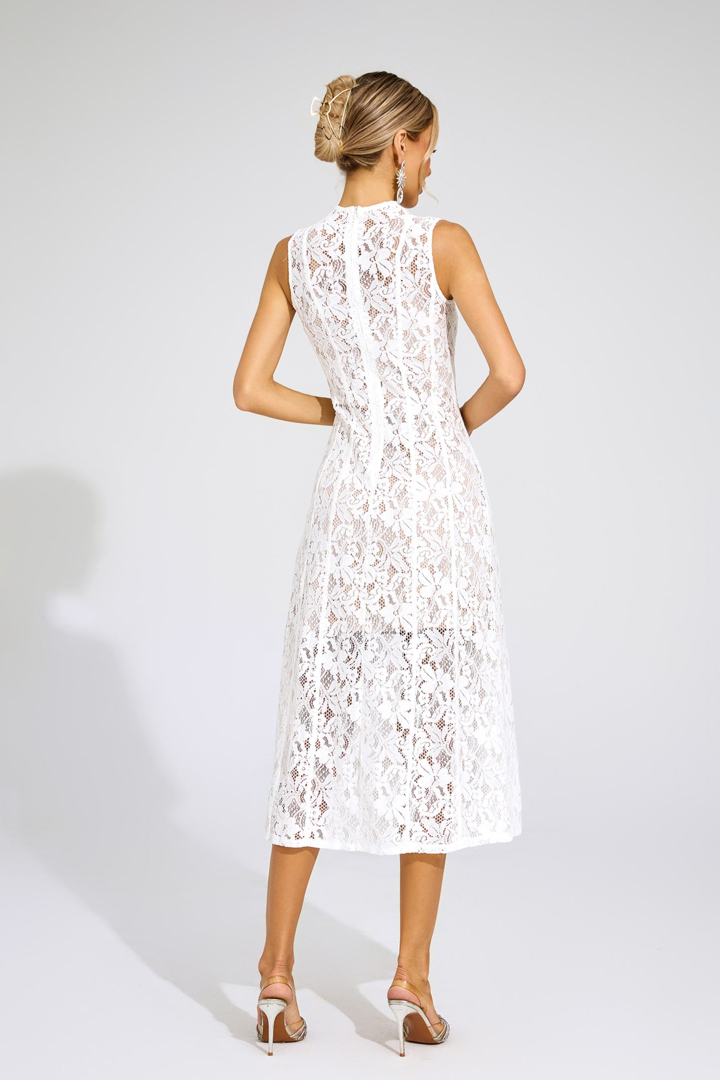 Tomlinson White Cut Out Sleeveless Dress