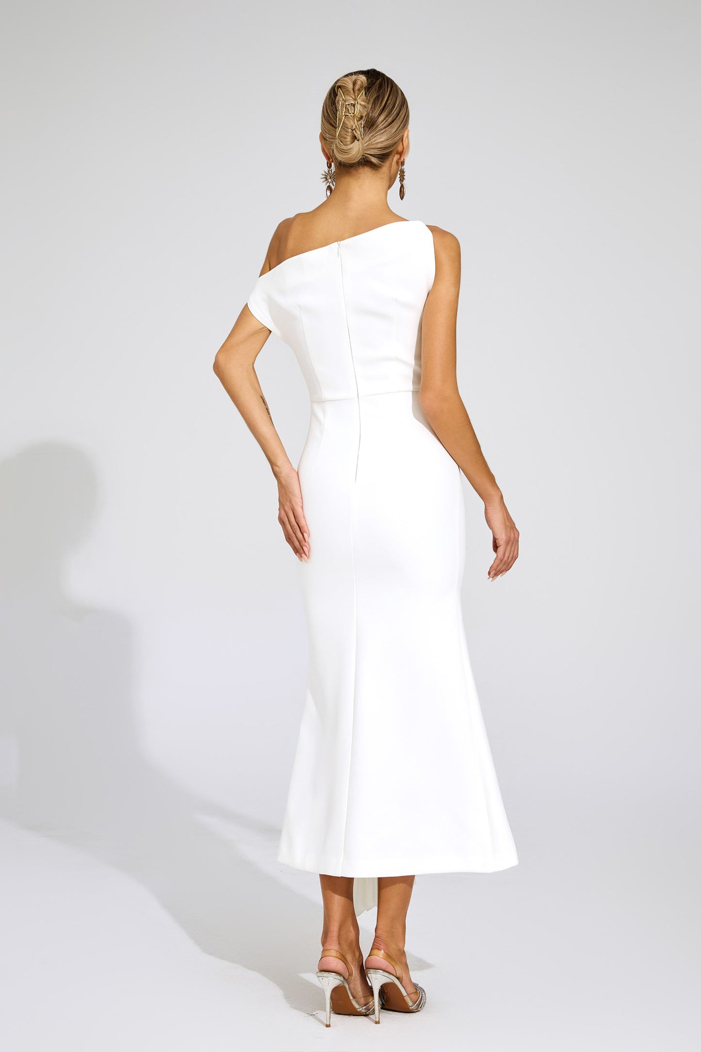 Walter White Ruched One Shoulder Dress