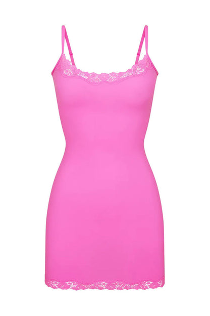 Fits Everybody Lace Trim Slip Dress