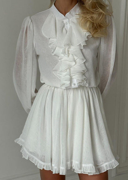 Parisian Charm - Ruffled Mini Dress
