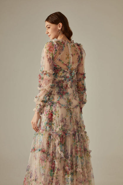 Georgina Ruffle Maxi Dress