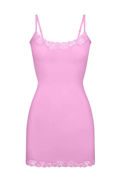 Fits Everybody Lace Trim Slip Dress