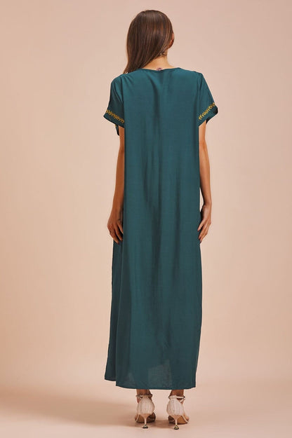 Boho Print Slit Dress