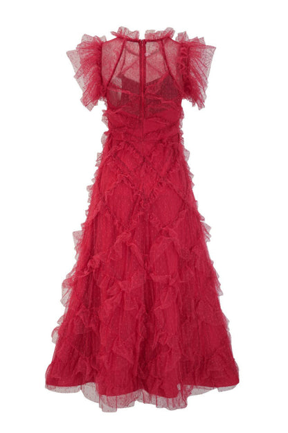 Maxine Floral Embroidery Sleeveless Maxi Dress