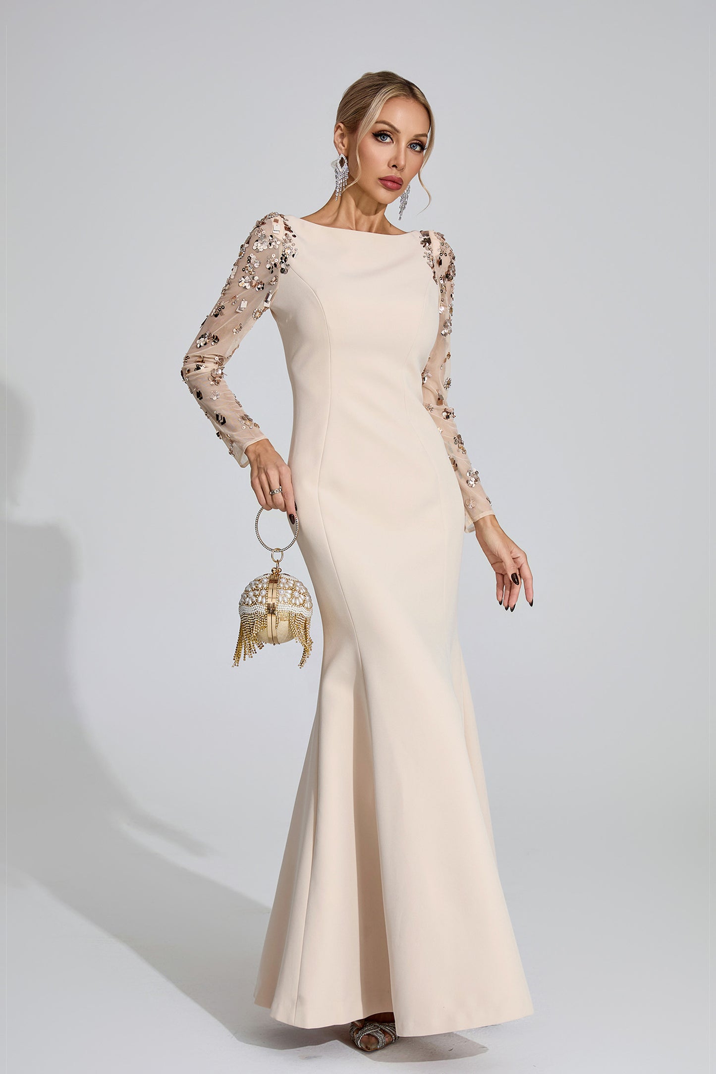 Seraph Apricot Diamond Maxi Dress
