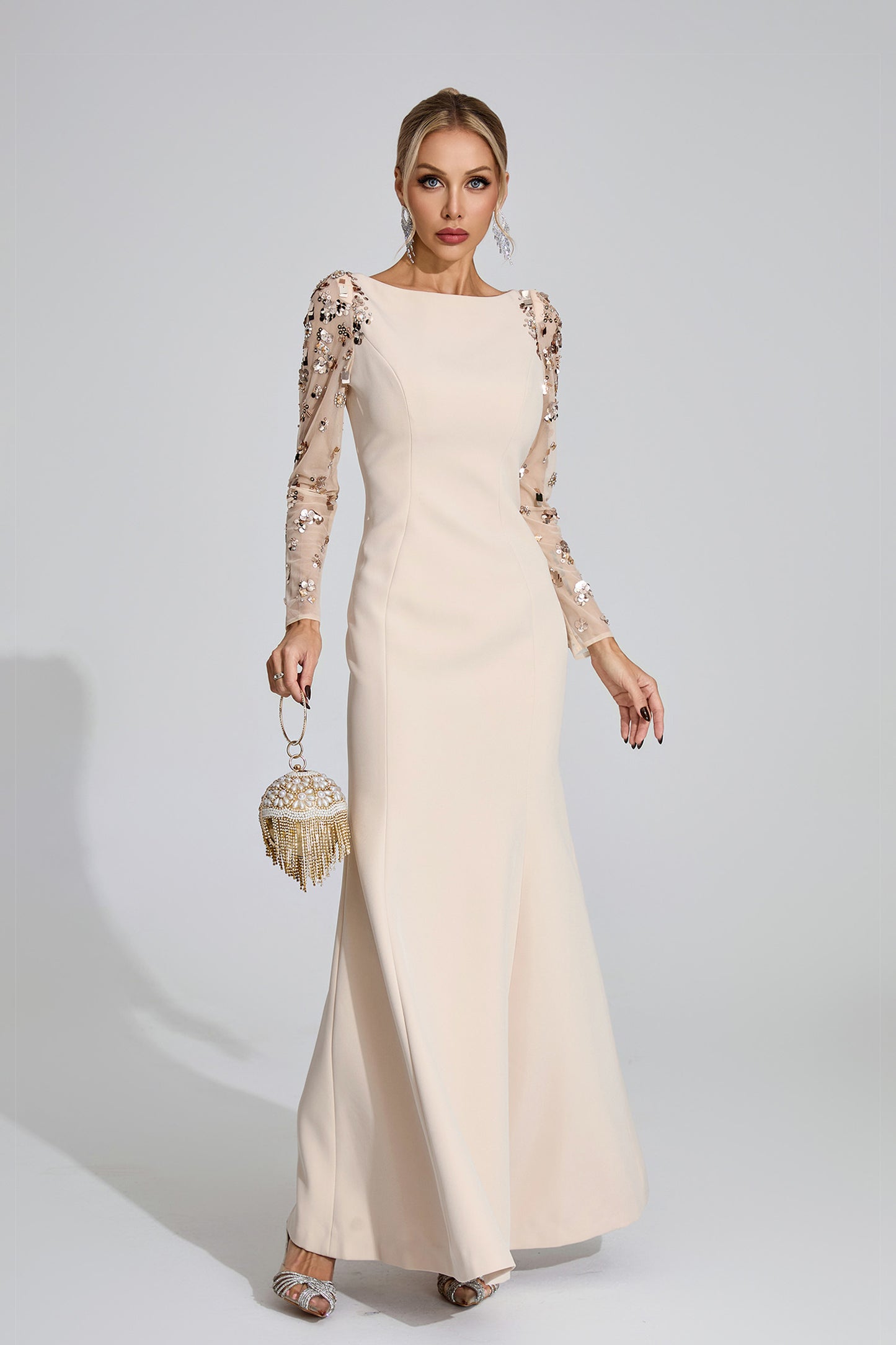 Seraph Apricot Diamond Maxi Dress