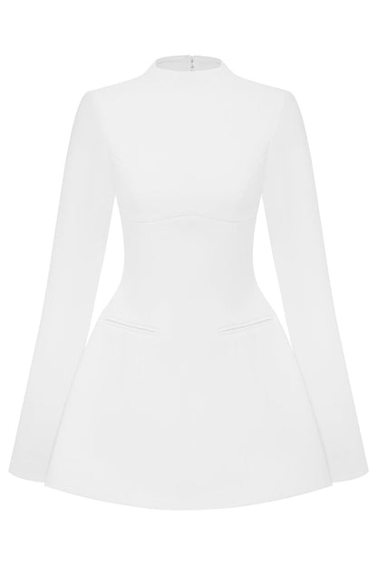 Molly Open Back Long Sleeve Mini Dress