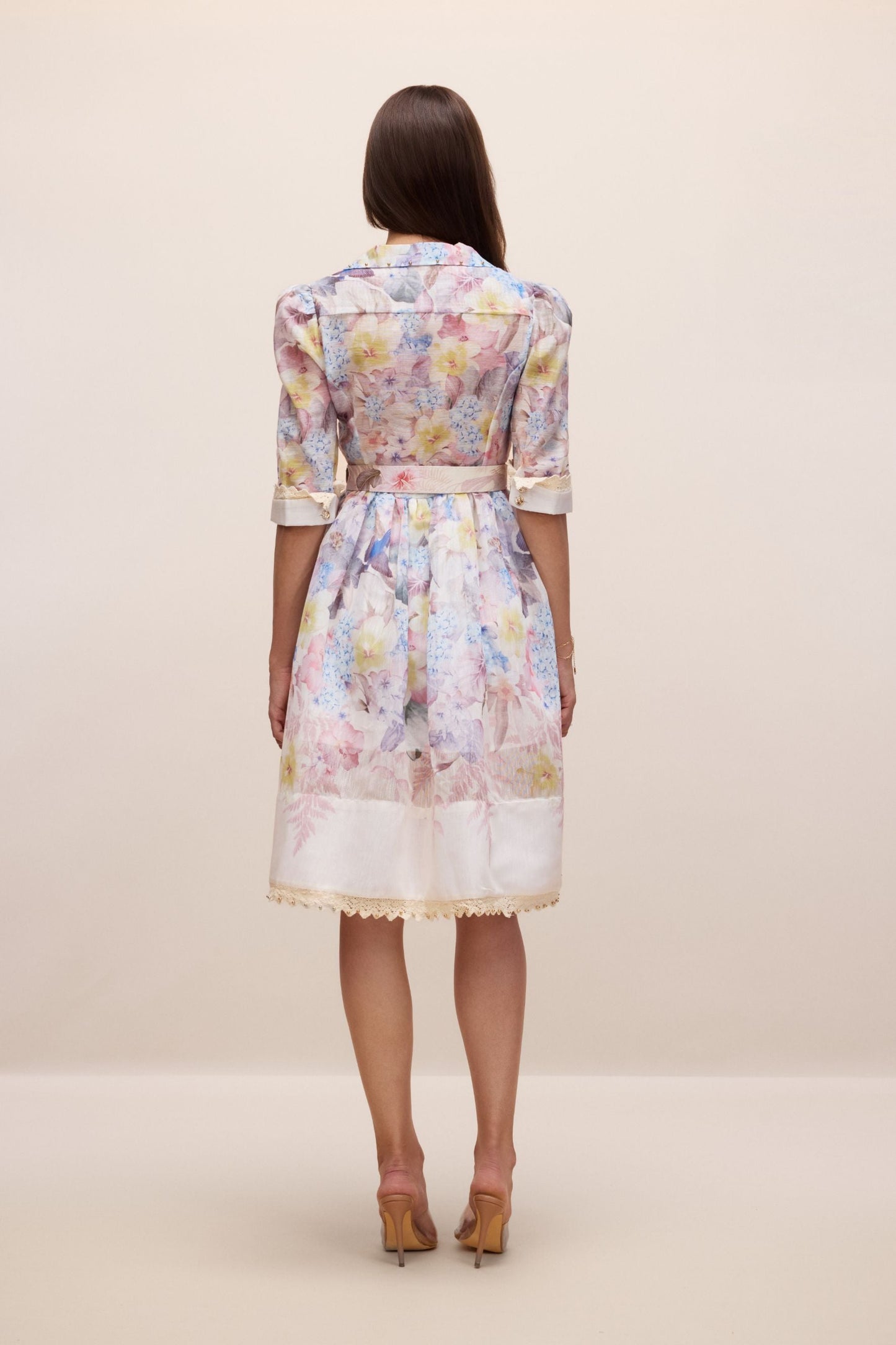 Peggy Floral Print Short Sleeve Mini Dress