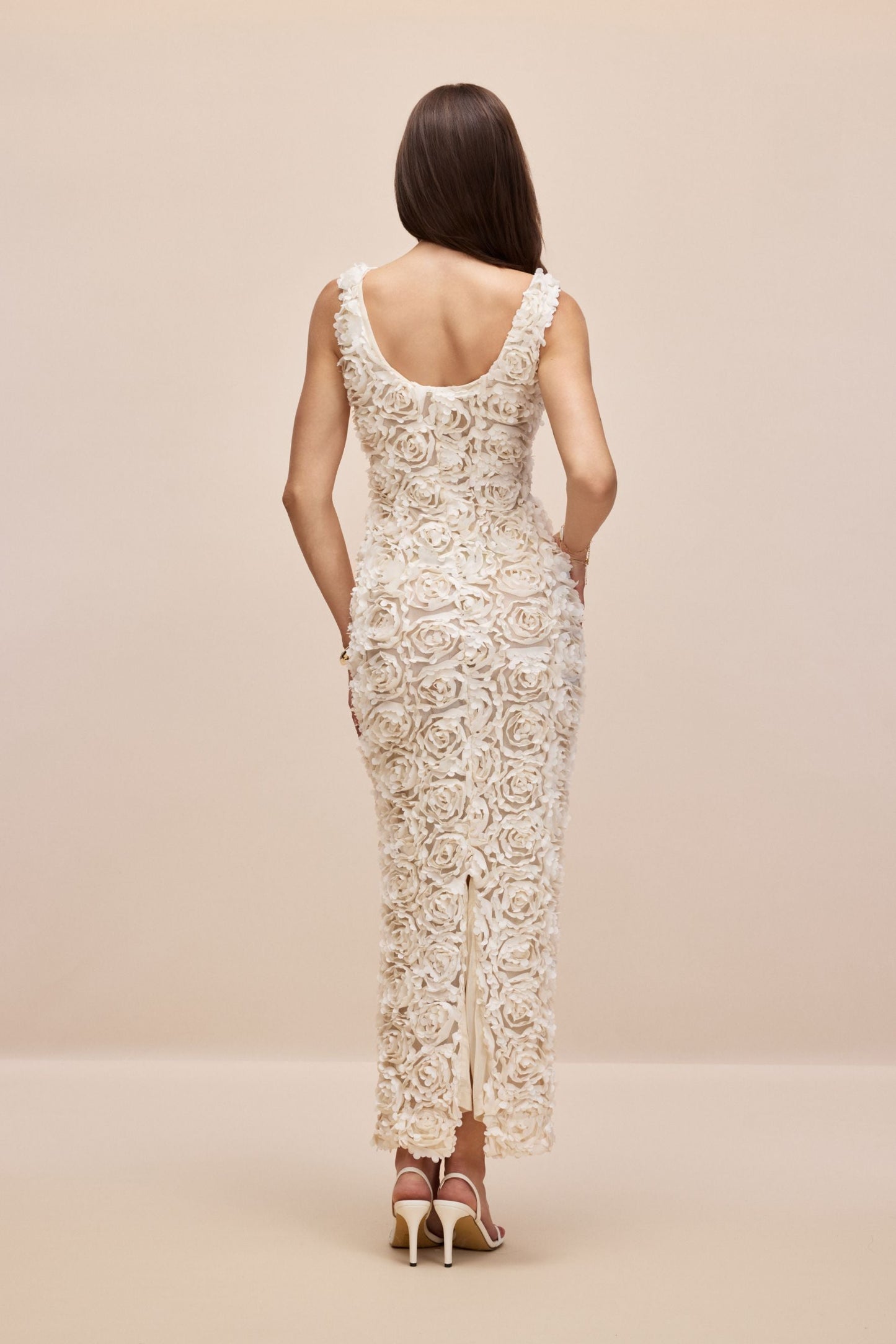 Venus Floral Applique Sleeveless Maxi Dress