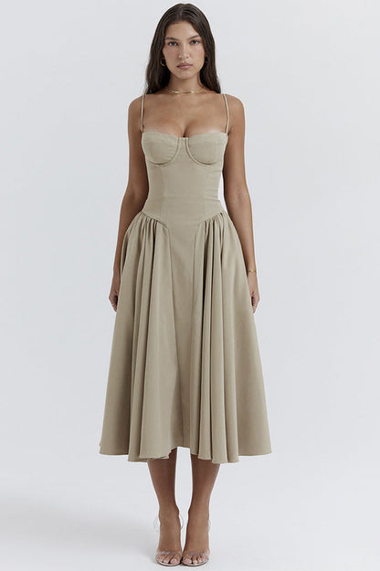 Samaria French Navy Corset Sundress