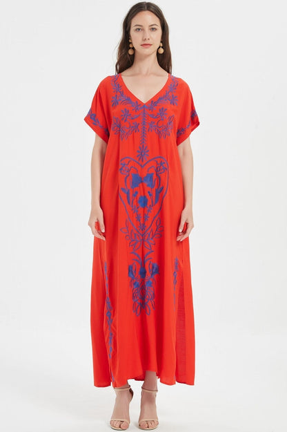 Boho Print Slit Dress