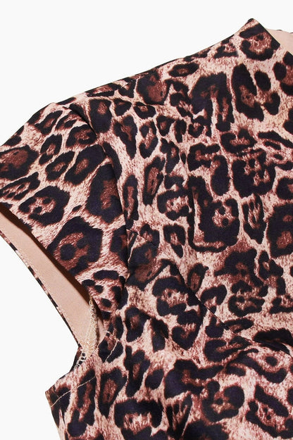 Jacqueline Backless Cheetah Print Mini Dress