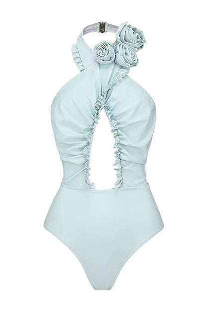 Dalia Blue Floral One Piece Swimwear
