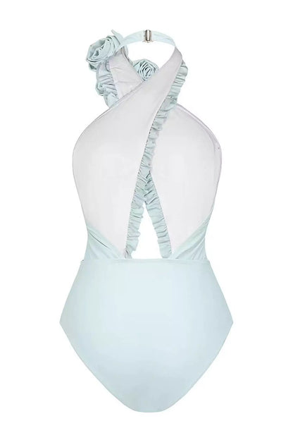 Dalia Blue Floral One Piece Swimwear