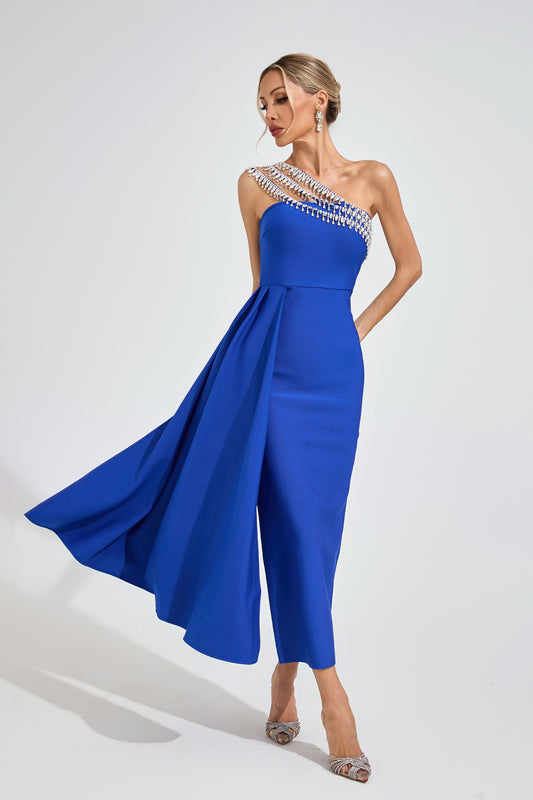 Flo Blue Strapless Diamond Dress