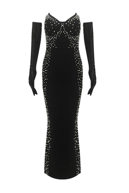 Minnie Black Off Shoulder Bandage Dress