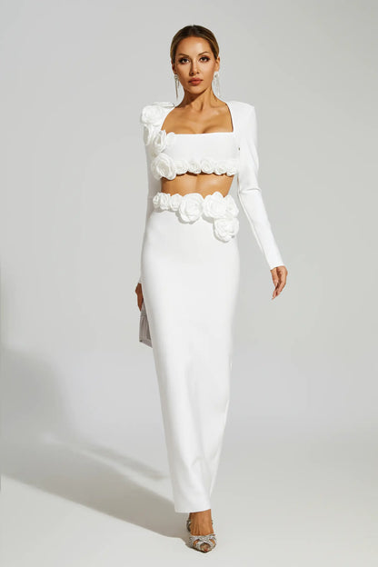 Abel White Rose Flower Set
