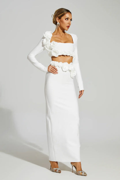 Abel White Rose Flower Set